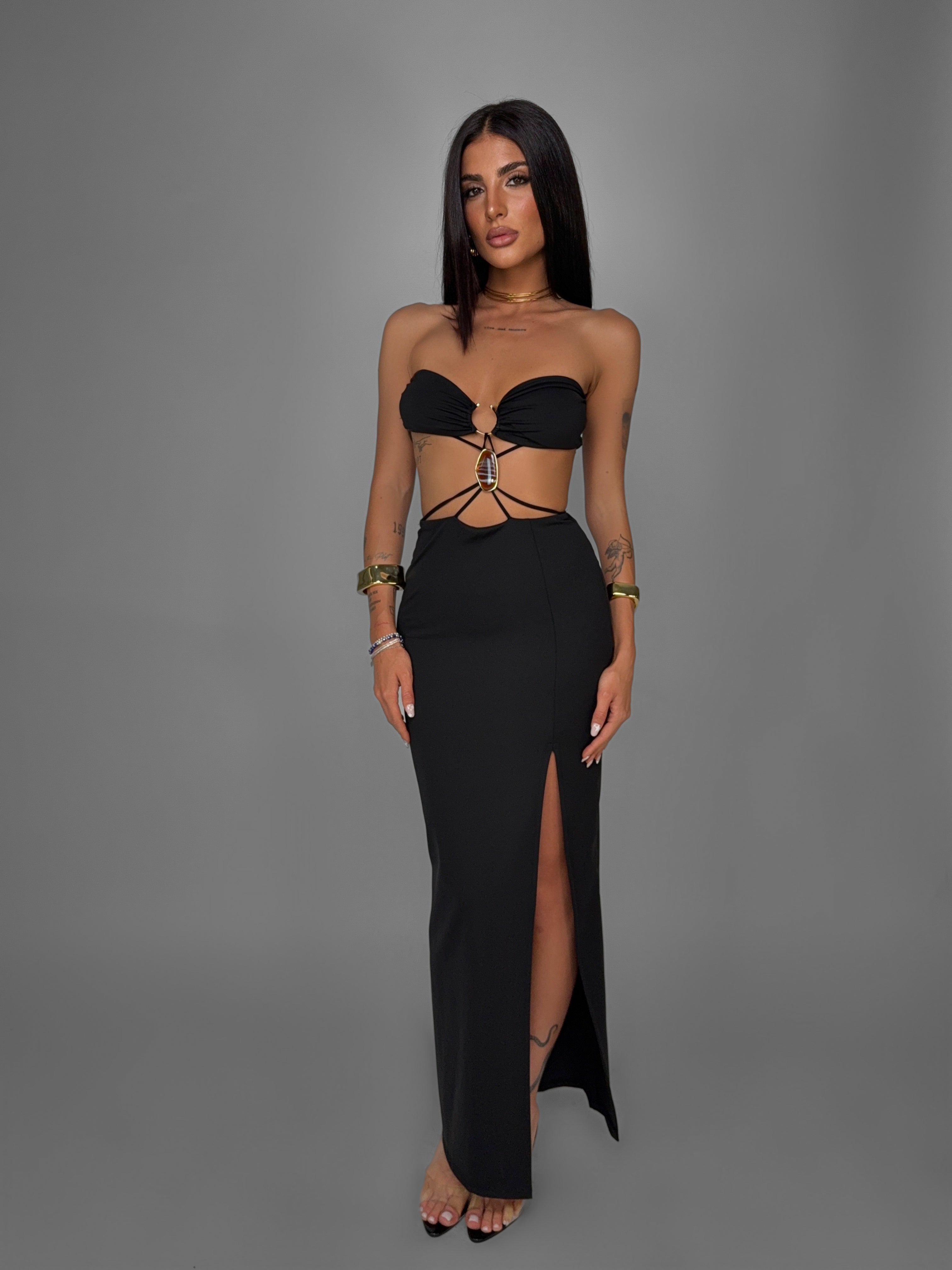 Abito Glam Stone-Black