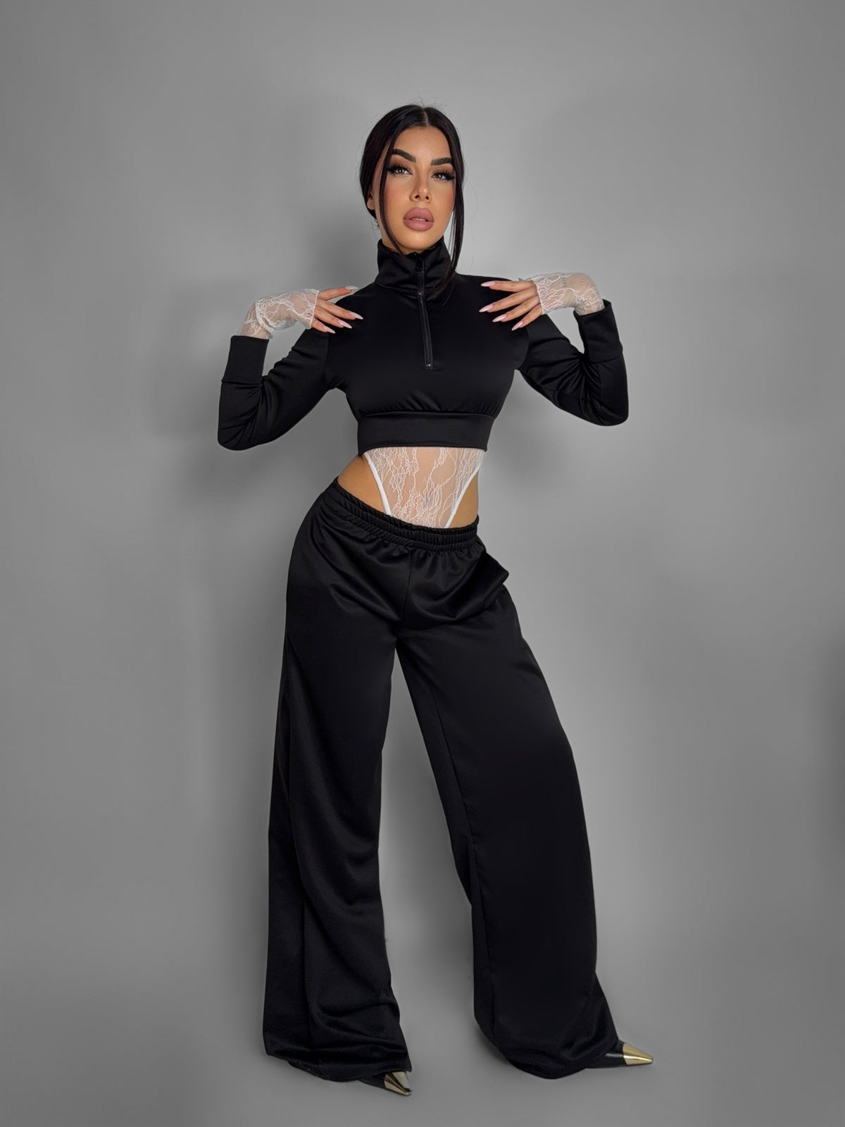 Conjunto de lencería Lace Delirium - Blanco