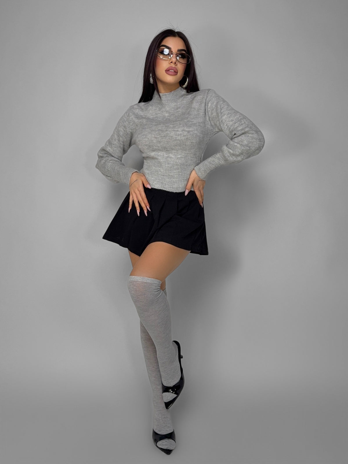 Total Grey School Look