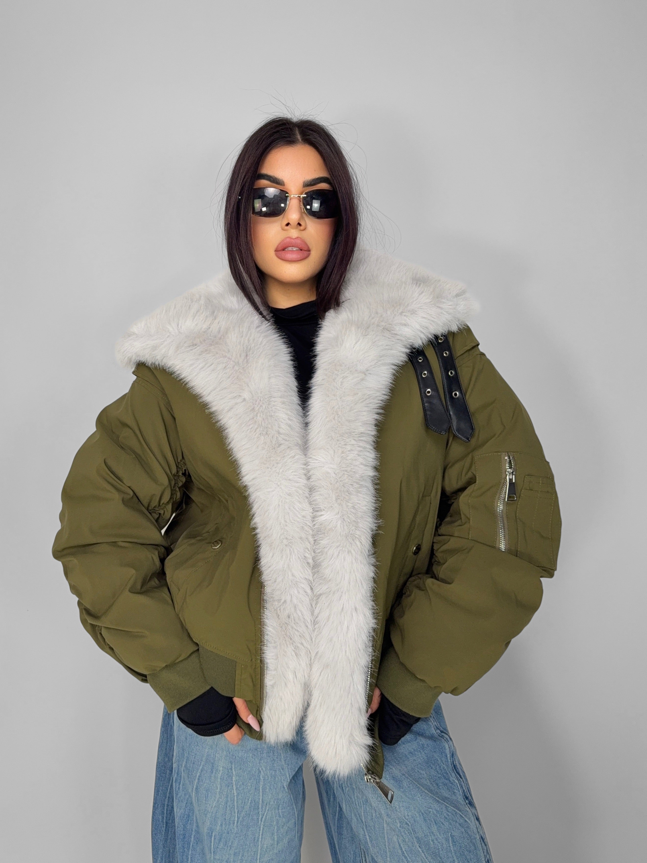 Giaccone Maxi Fur - Green
