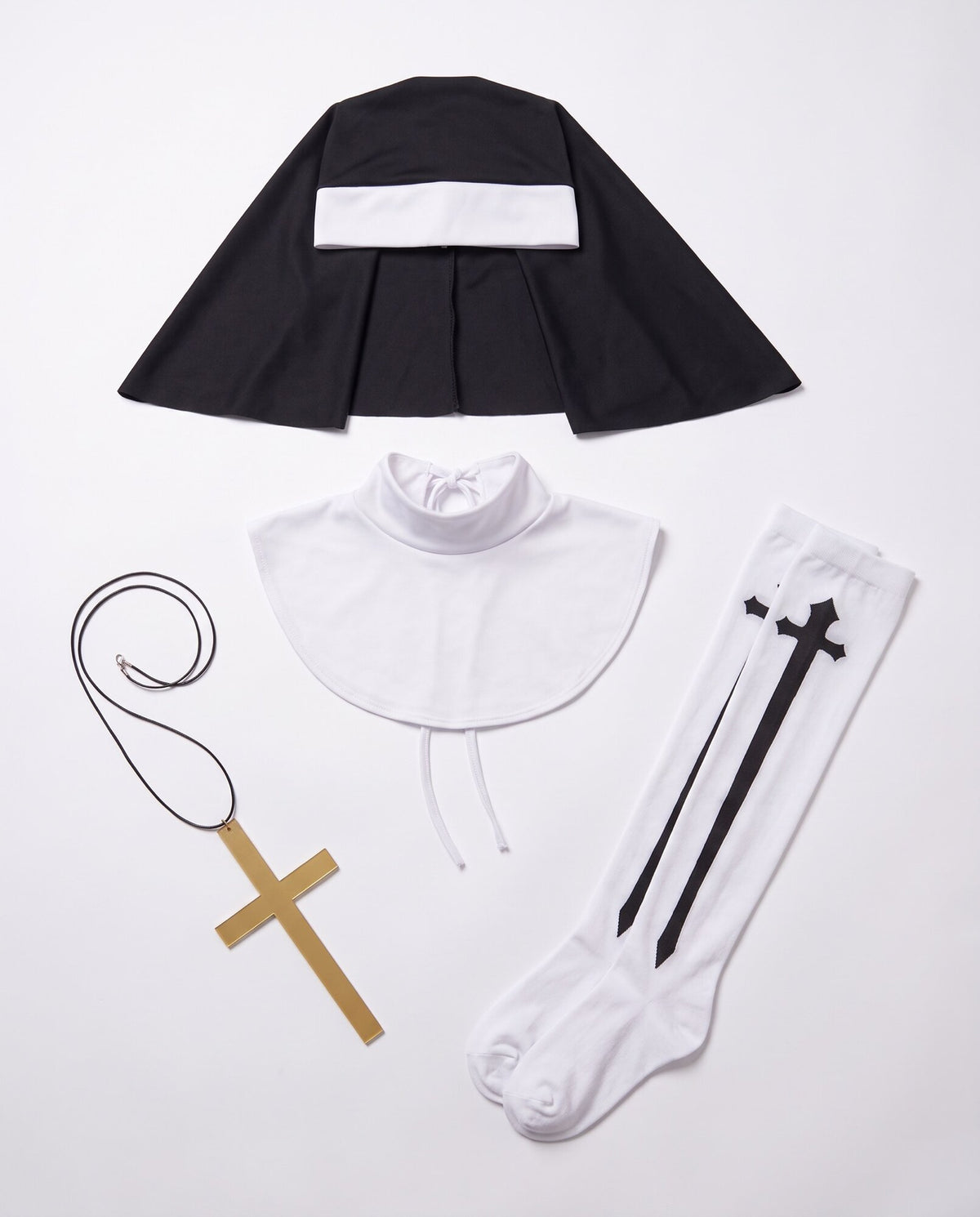 Set Holy Sister Collana + Velo + Gambaletto + Colletto