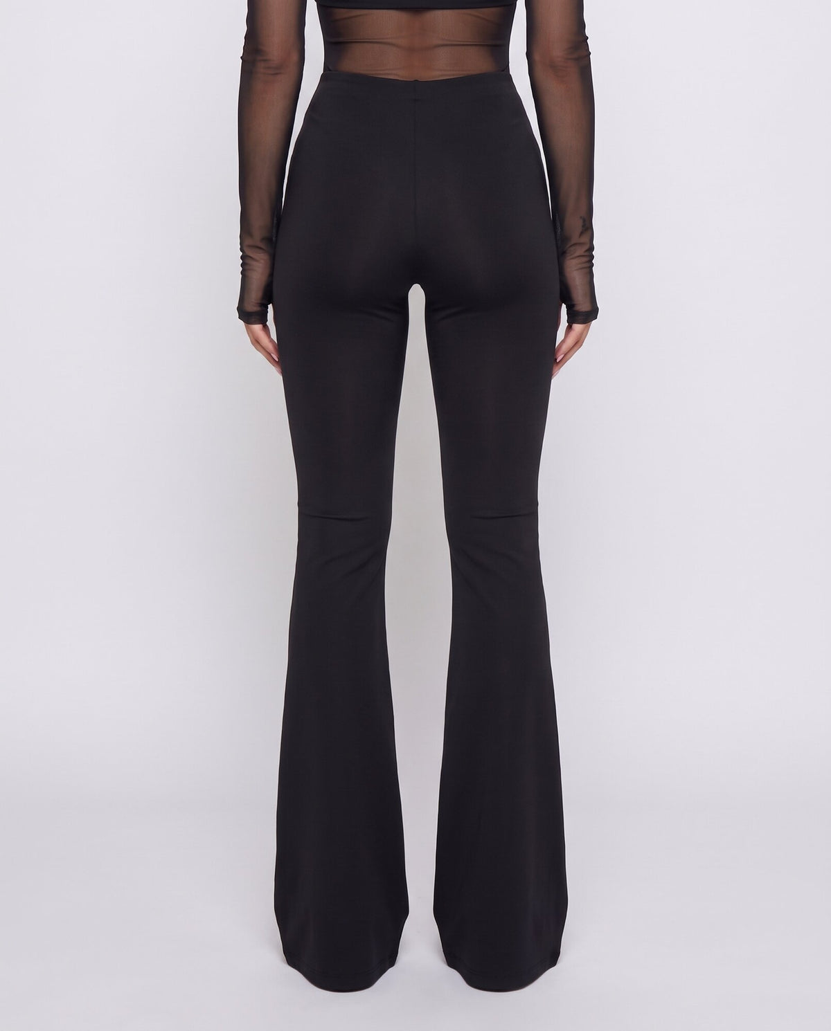 Jumpsuit Sheer Long-Black