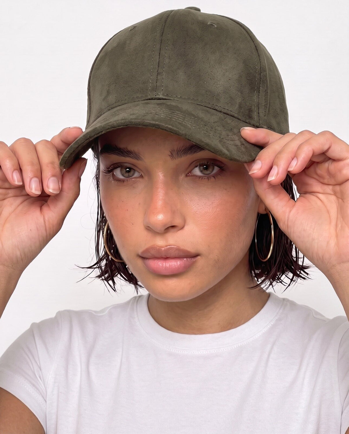 Cappello Suede Cap-Military Green