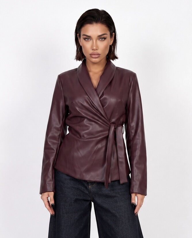 Trench Wrap Knot-Cherry Red