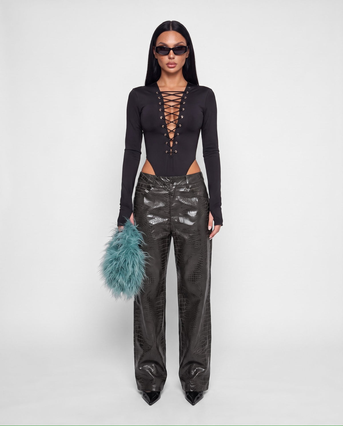 Total Look Studded Python