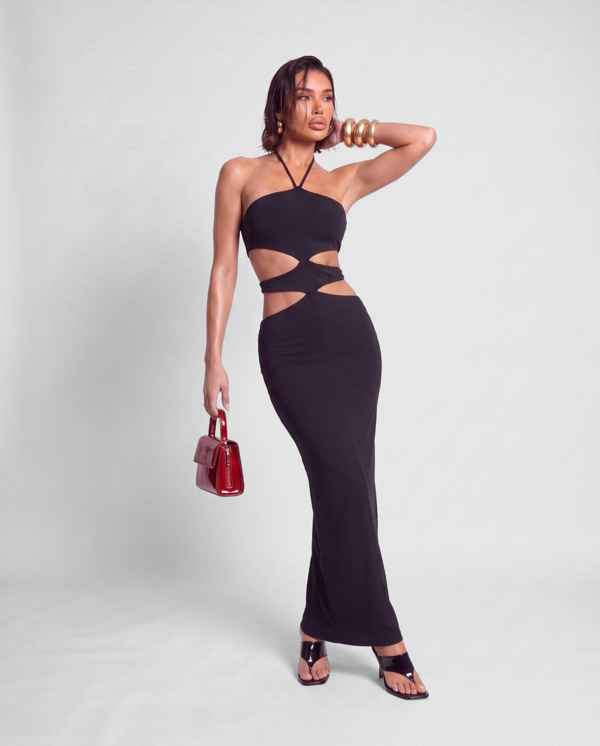 Abito Cut Out-Black