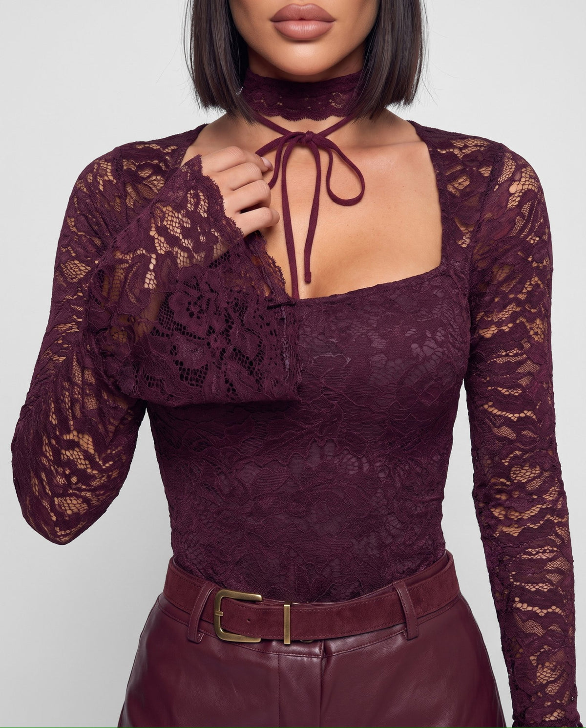Body Lace Charm-Cherry Red