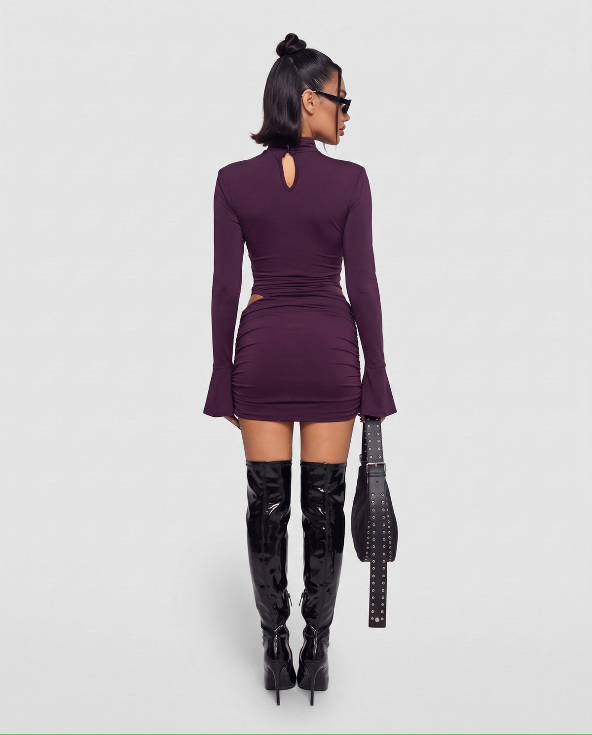 Abito Hole Detail-Purple