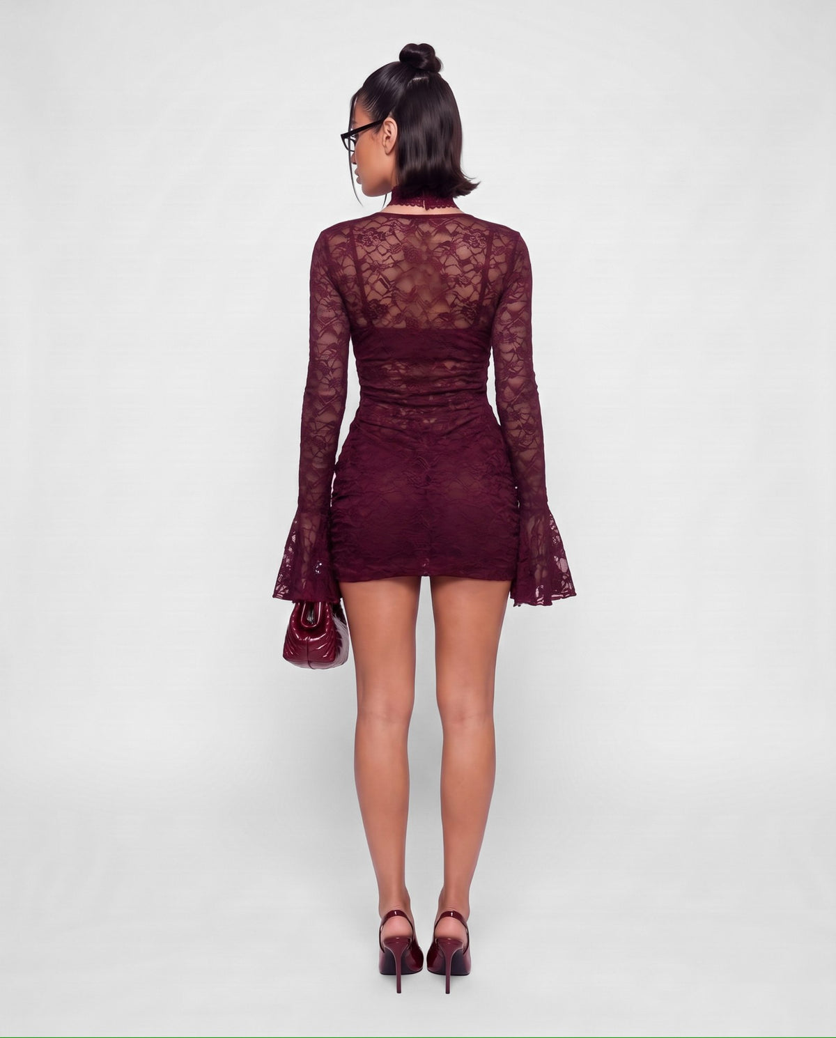 Abito Lace Dream-Cherry Red