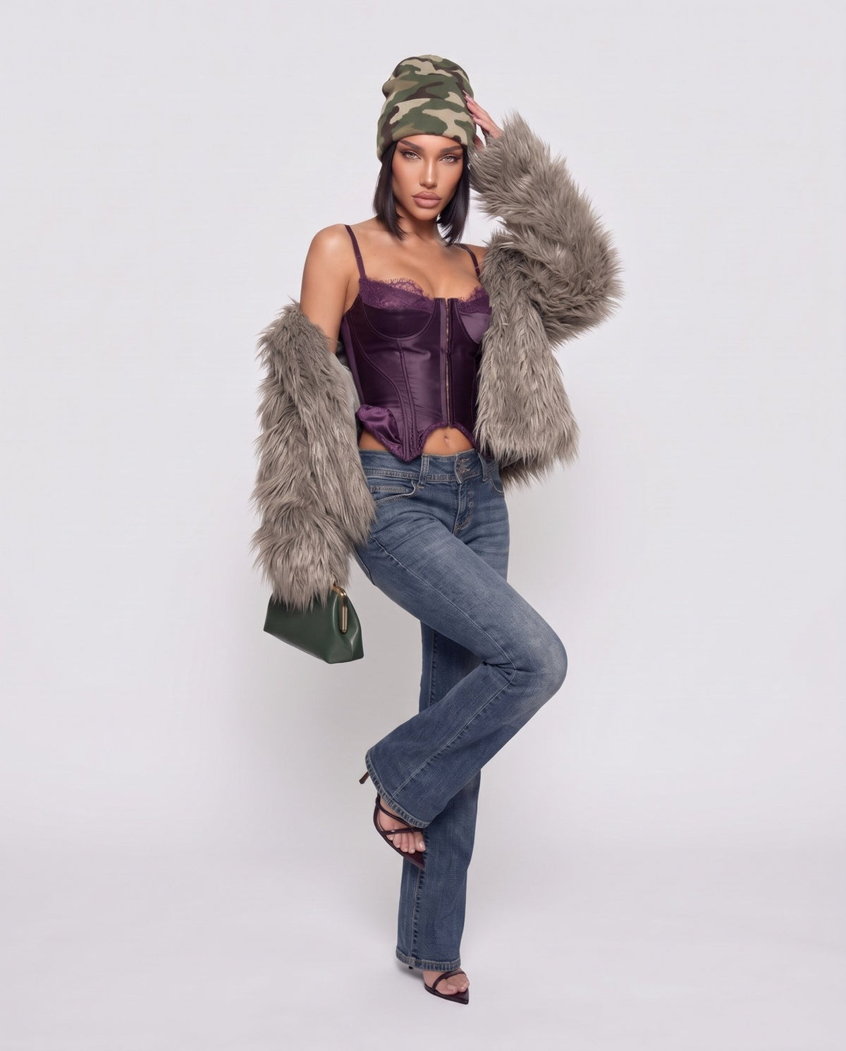 Total Look Lace Edge Purple