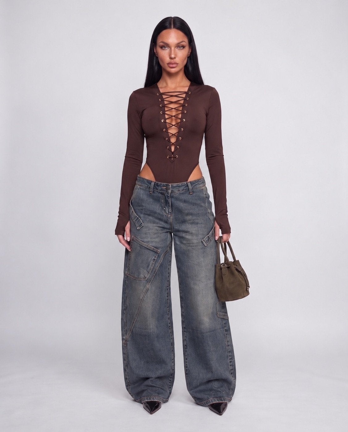 Total Look Studded Brown