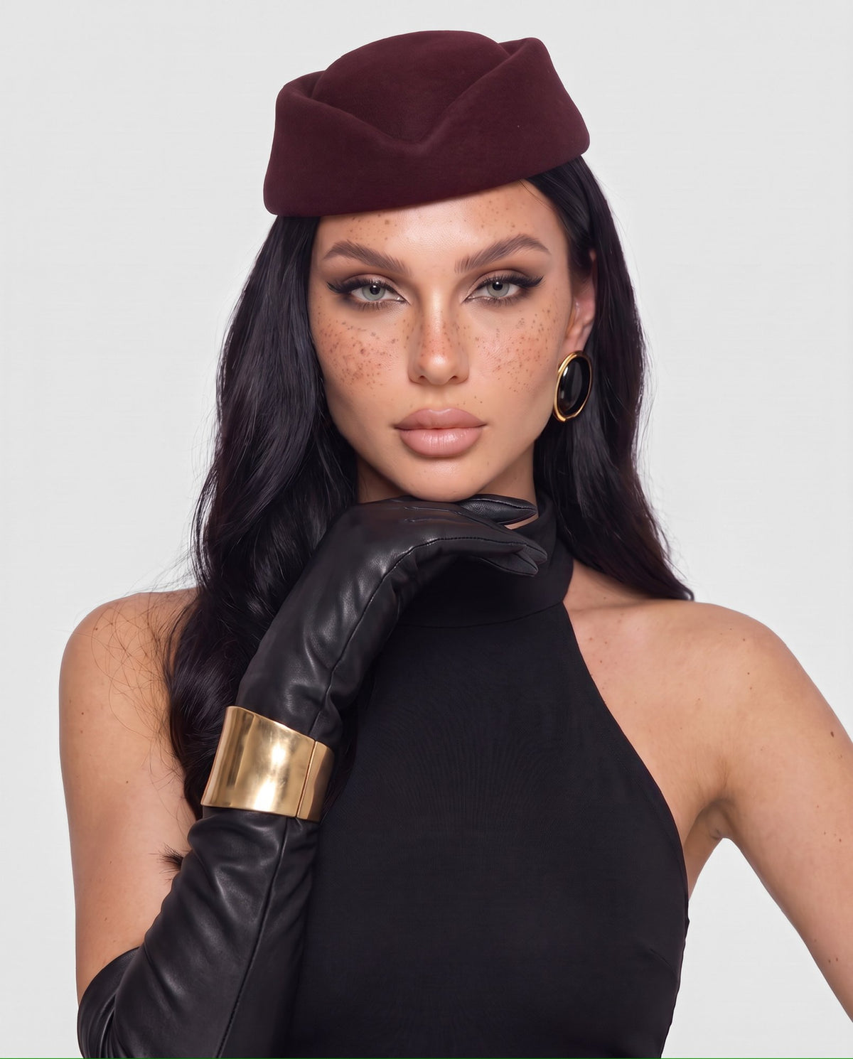 Cappello Classic Felt-Cherry Red