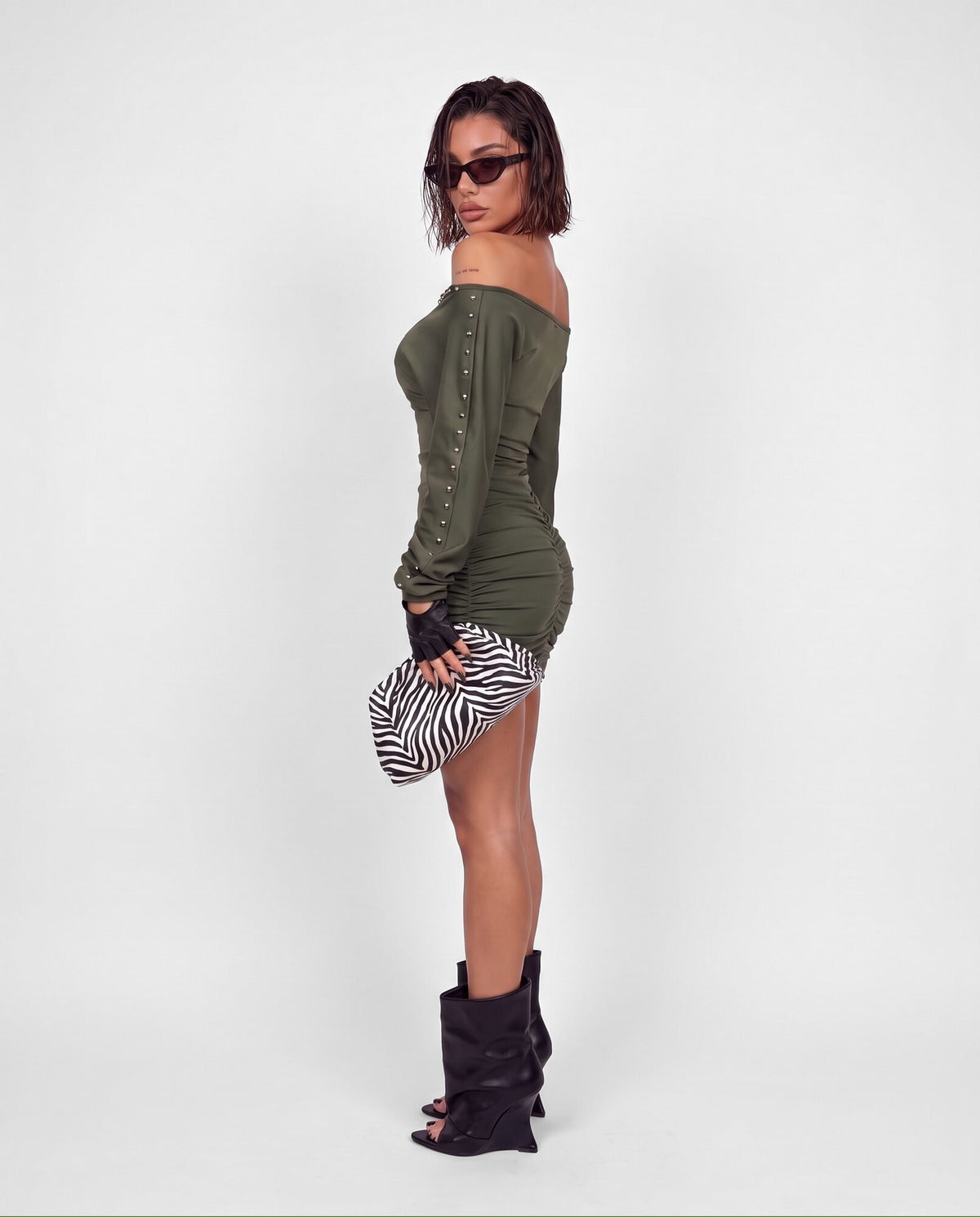 Abito Stud Shoulder-Green