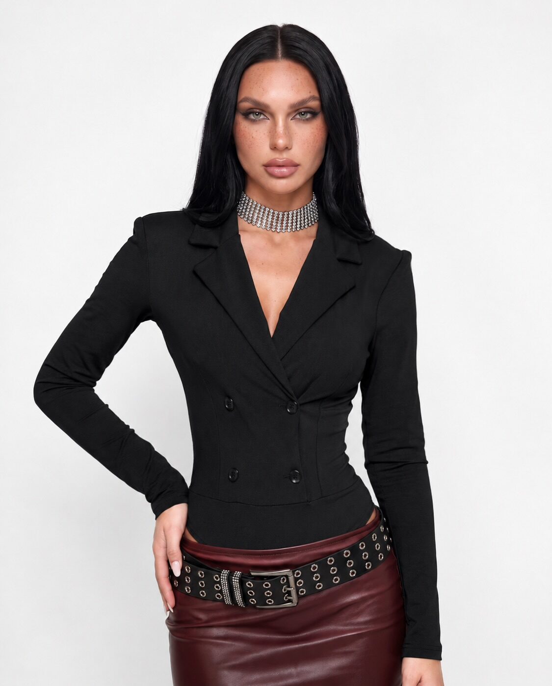 Body Sharp Blazer-Black
