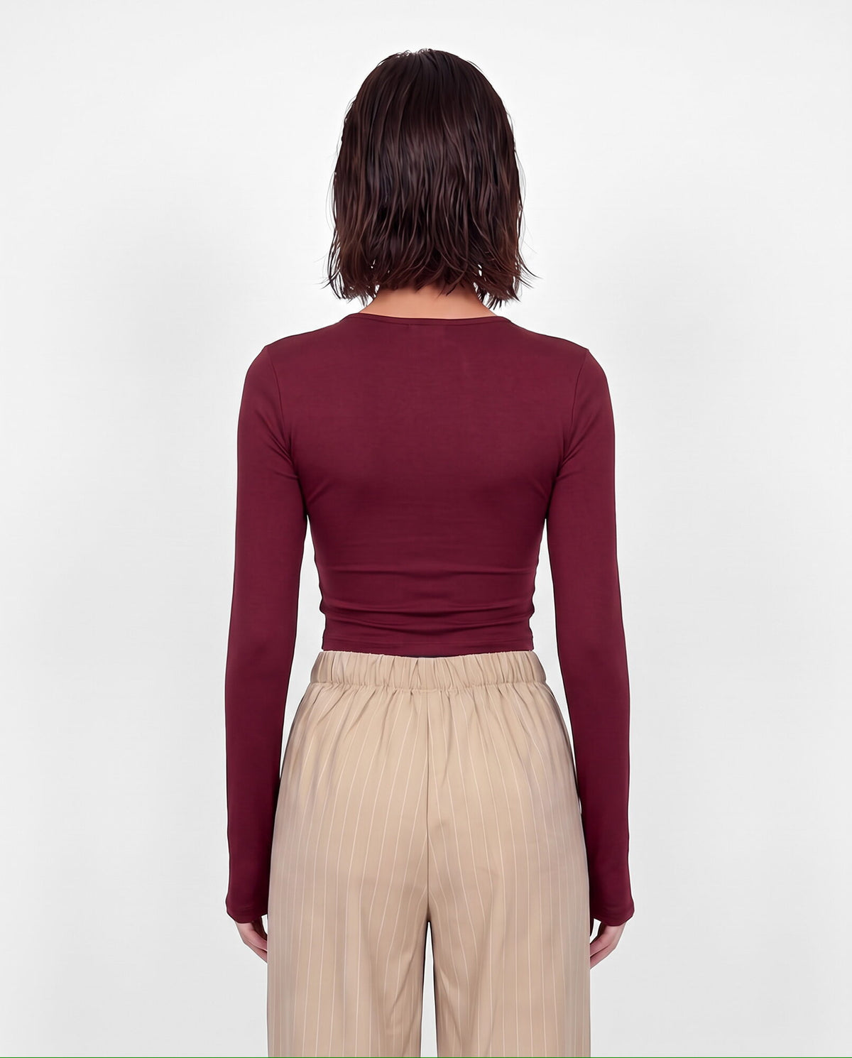 Maglia Lace V-Cherry Red