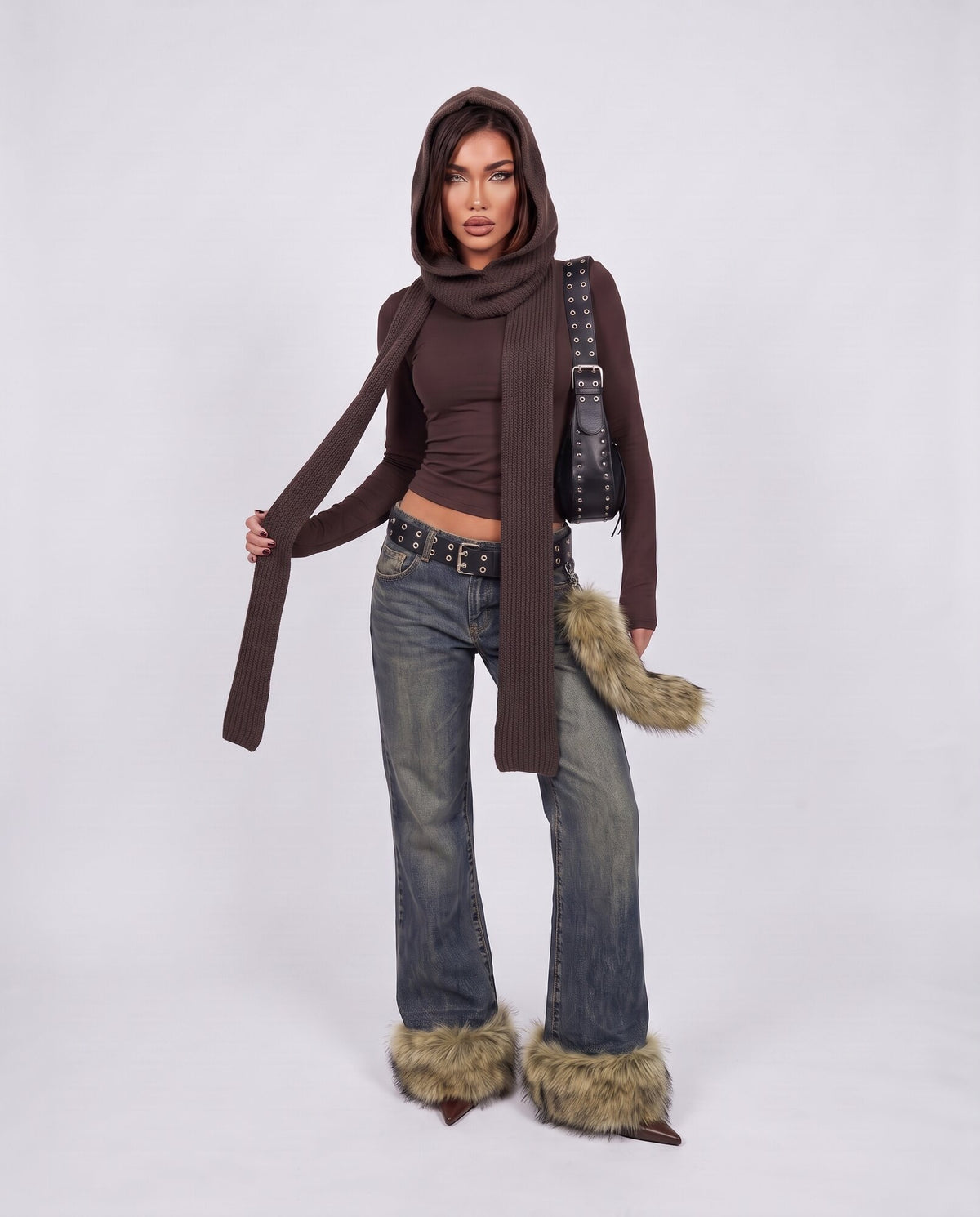 Jeans Fur Trim