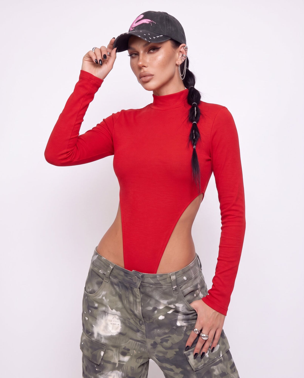 Body Leg Cut-Red