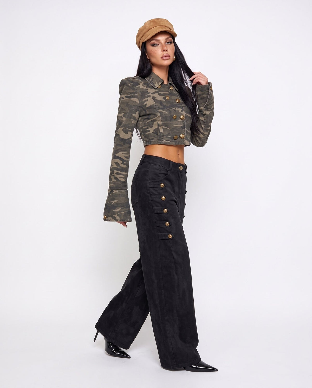 Pantalone Suede Buttons