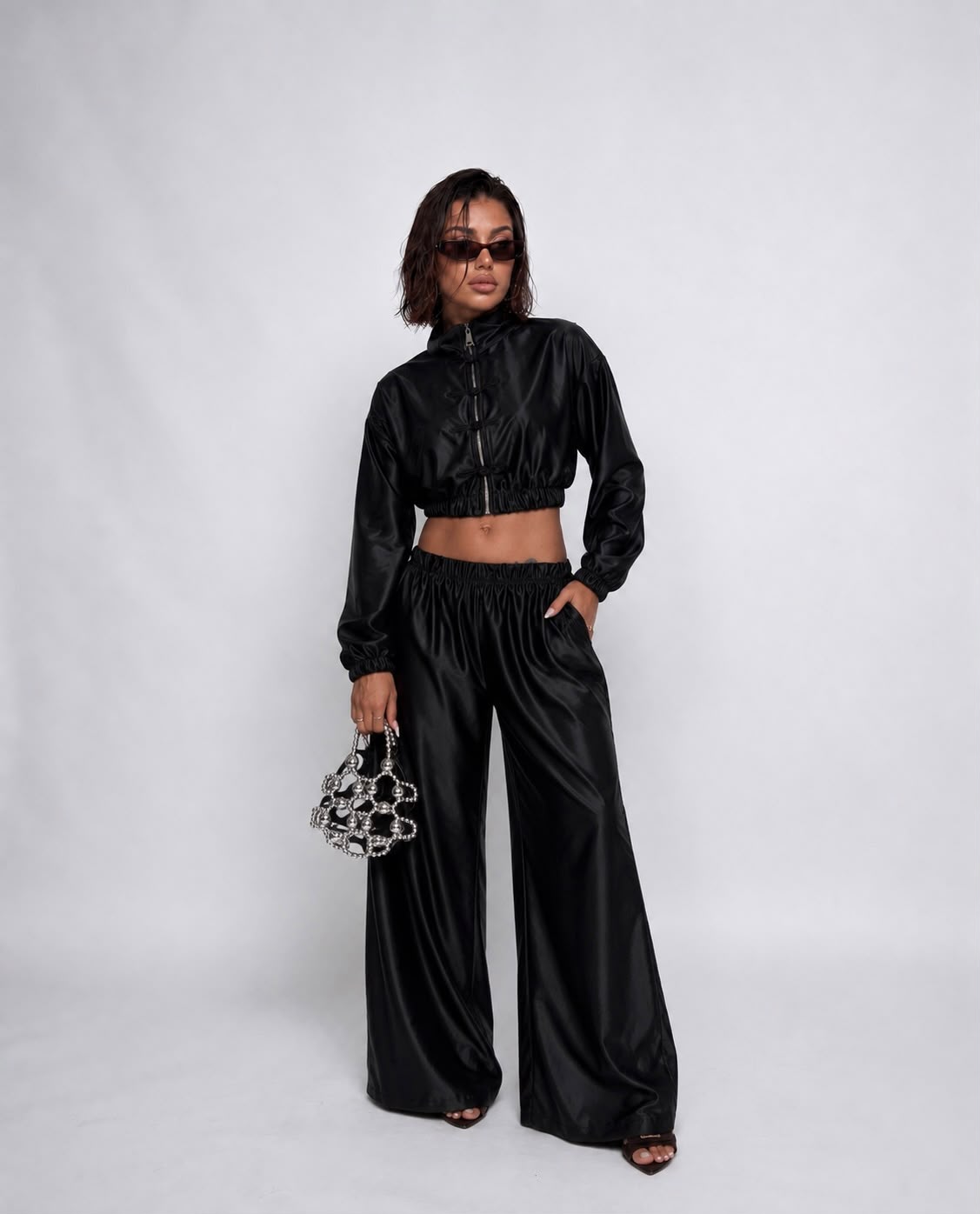 Co-ord Set Kor silk - Black