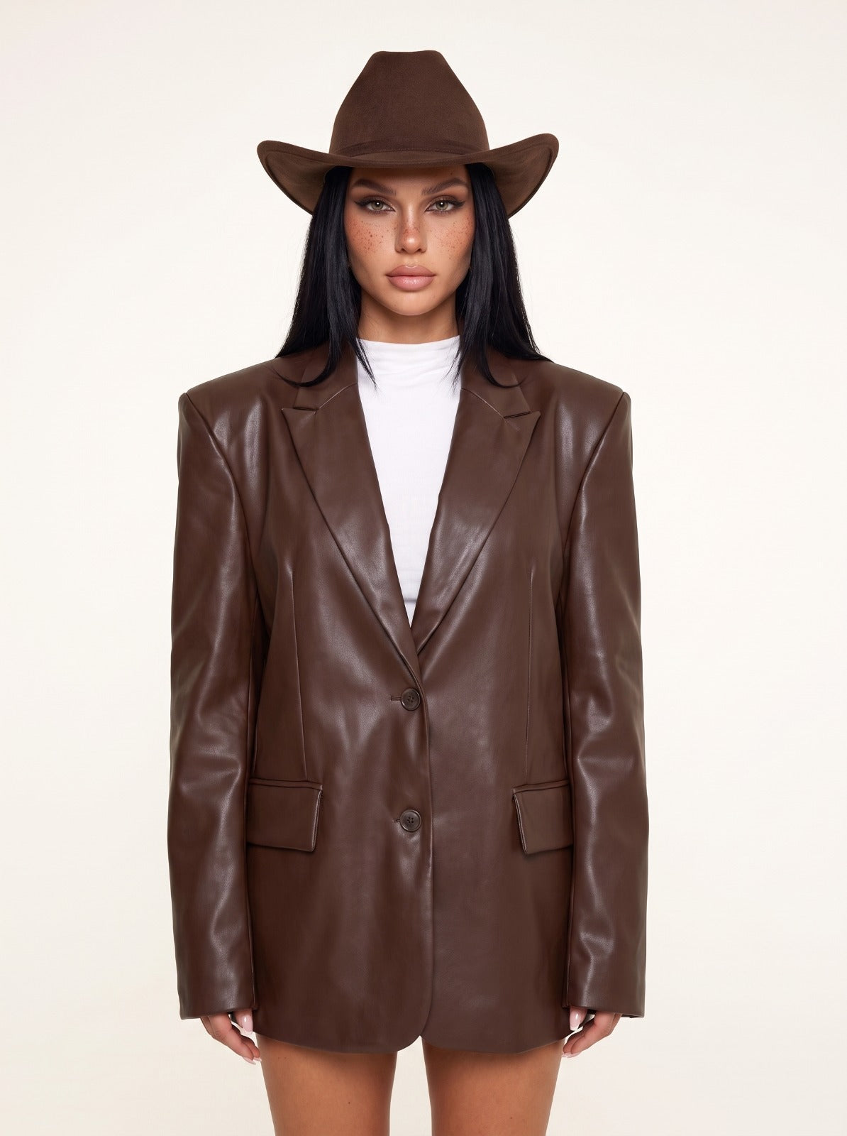 Giacca Leather - Brown