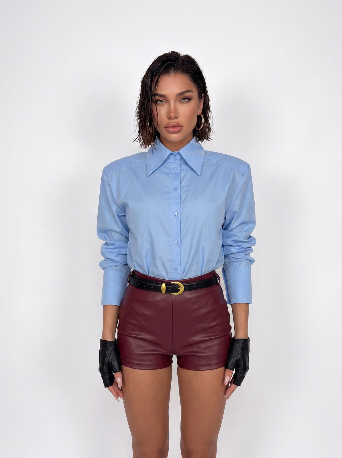 Camicia Mega Shoulder - Blue