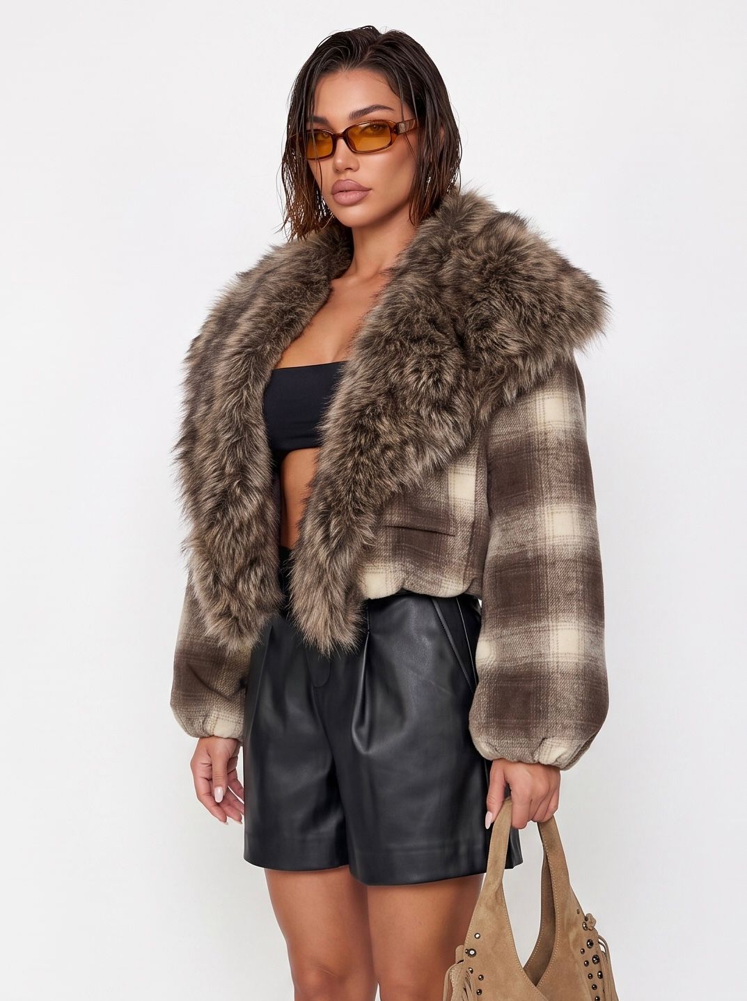 Shorts Leather Icon-Black
