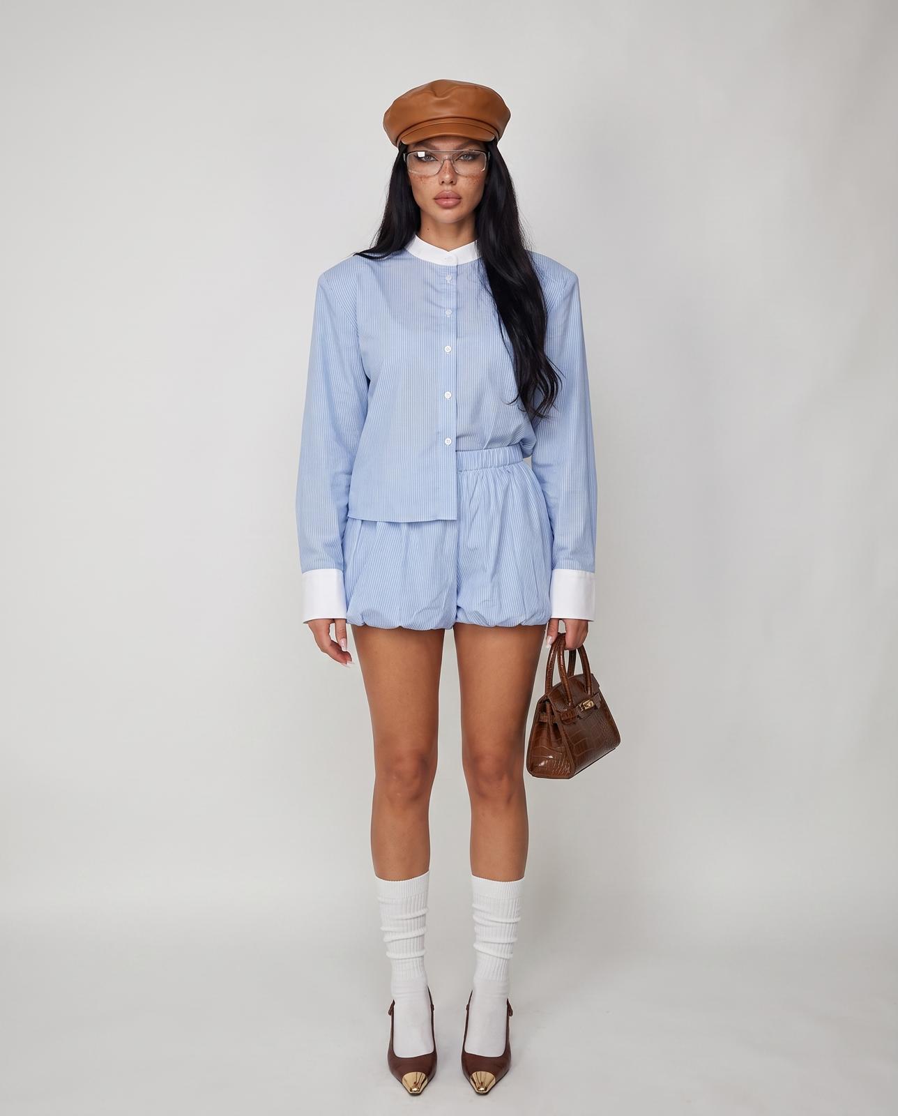Co-ord Set Checkmate-Light Blue