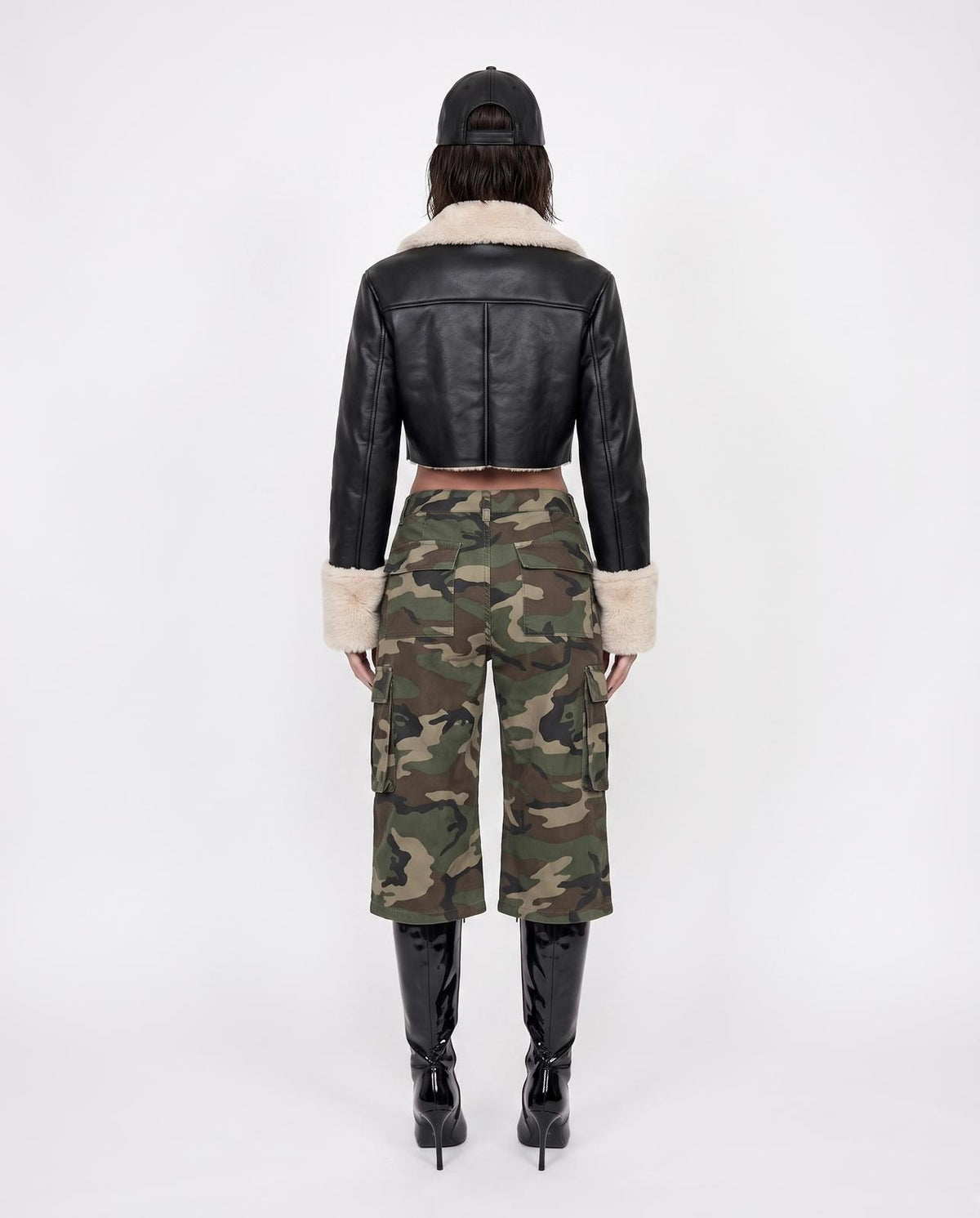 Bomber Leather Rebel-Black