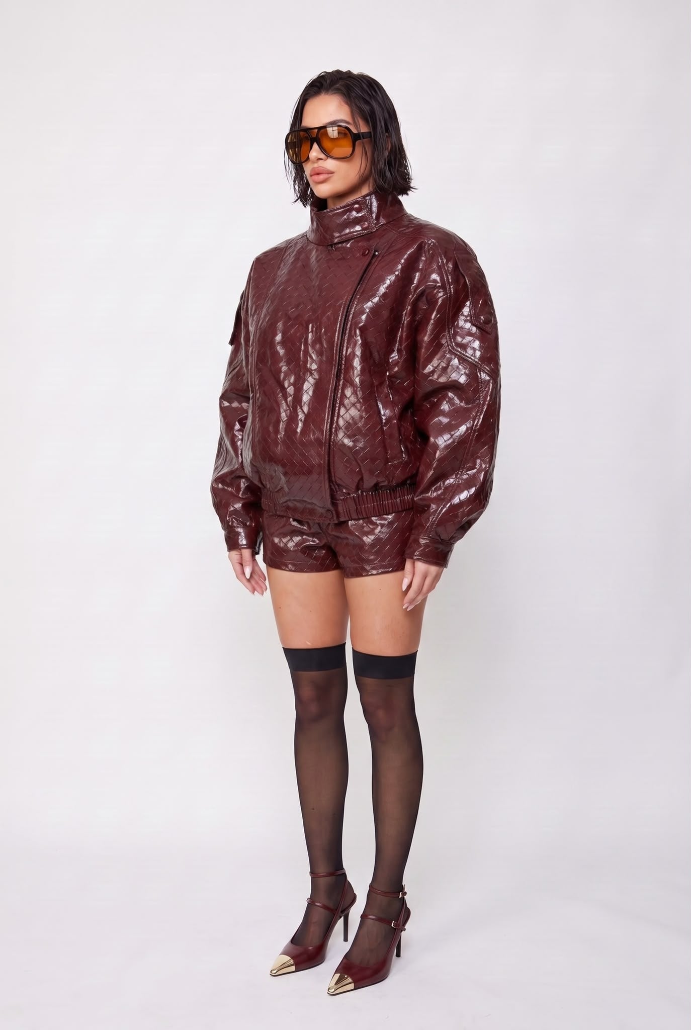 Bomber Austin-Cherry Red