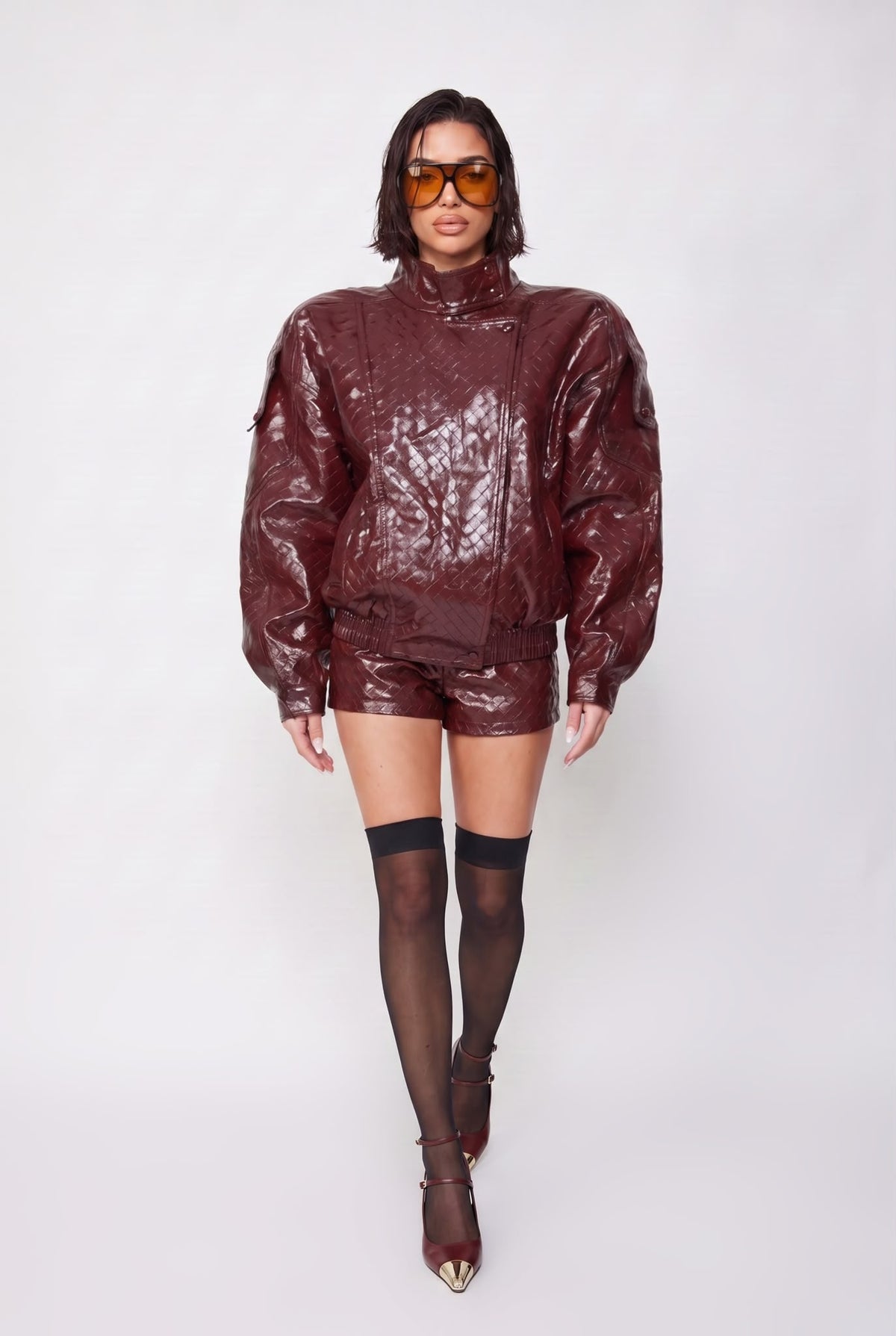 Bomber Austin-Cherry Red
