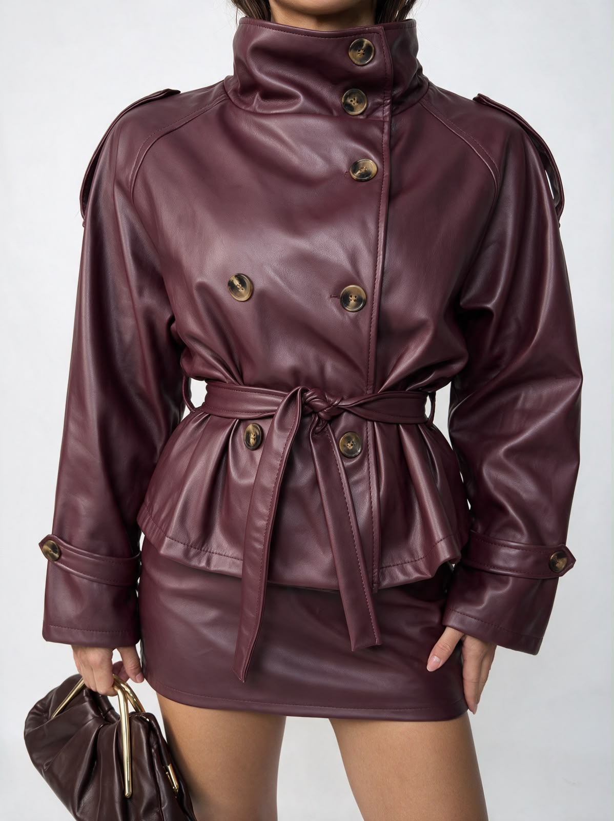 Gonna Smooth Leather-Cherry Red