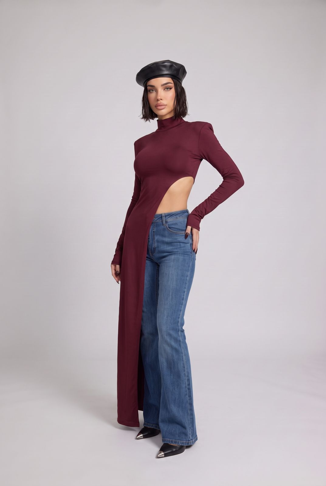 Maglia Asymmetrical - Cherry Red