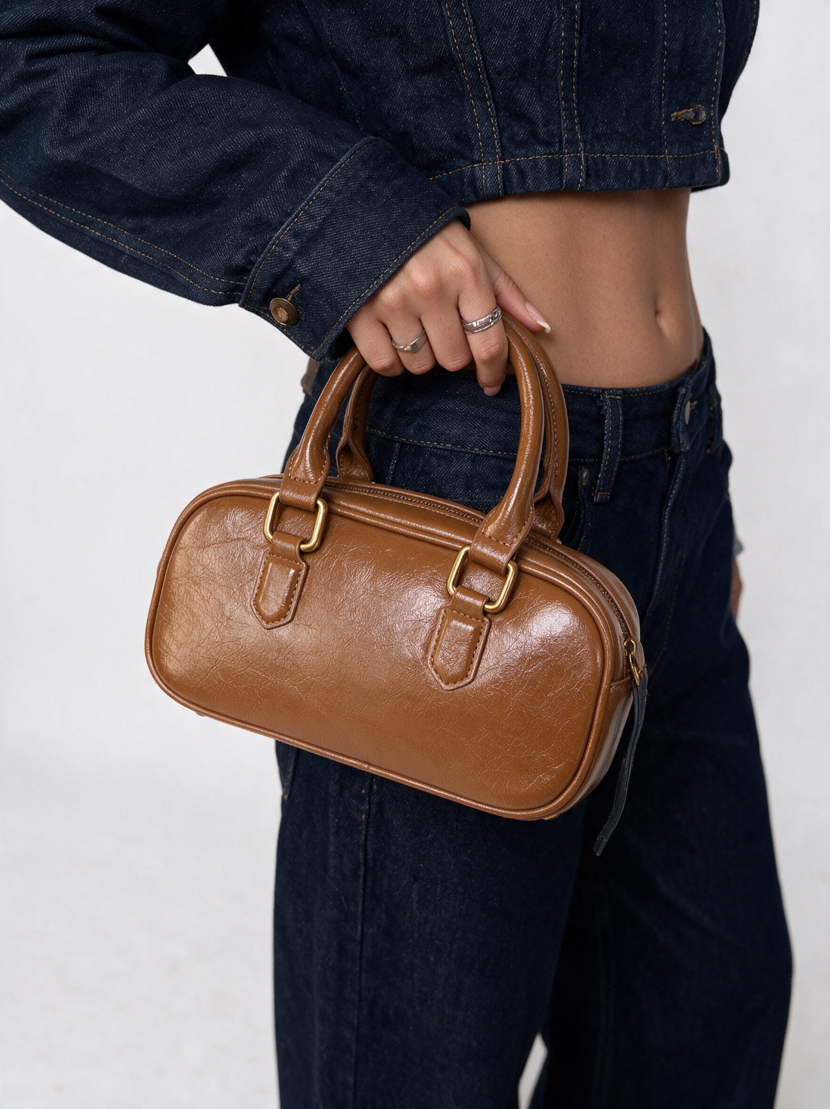 Borsa Leather Glow-Brown