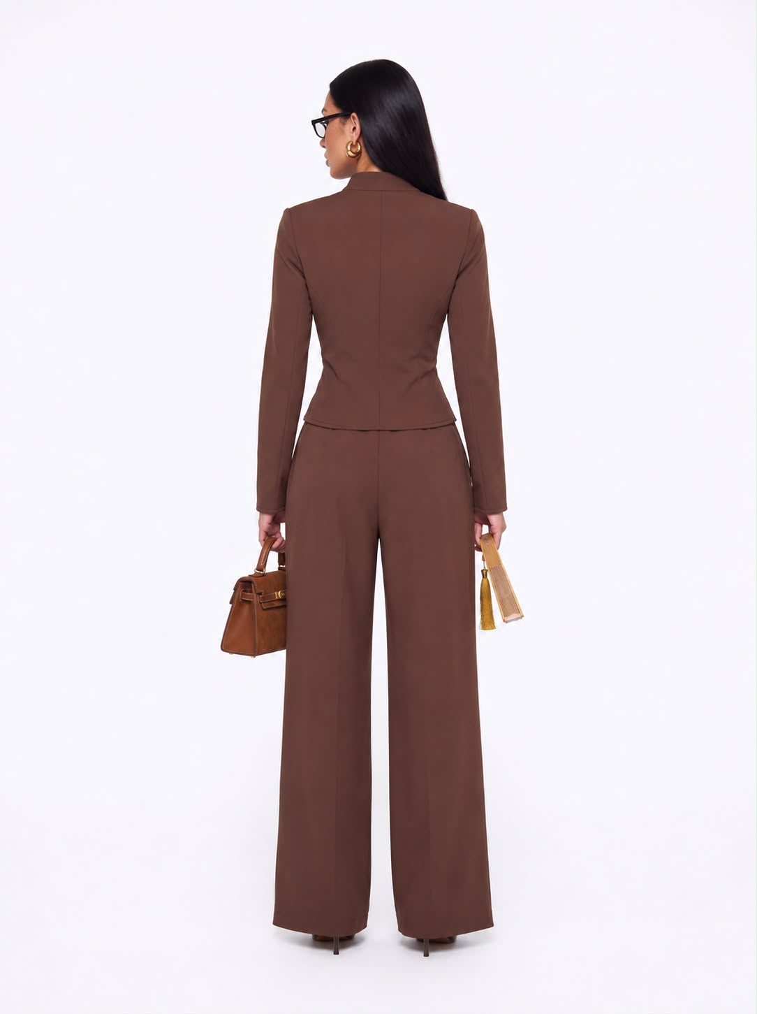 Co-ord Frog Fasten-Brown