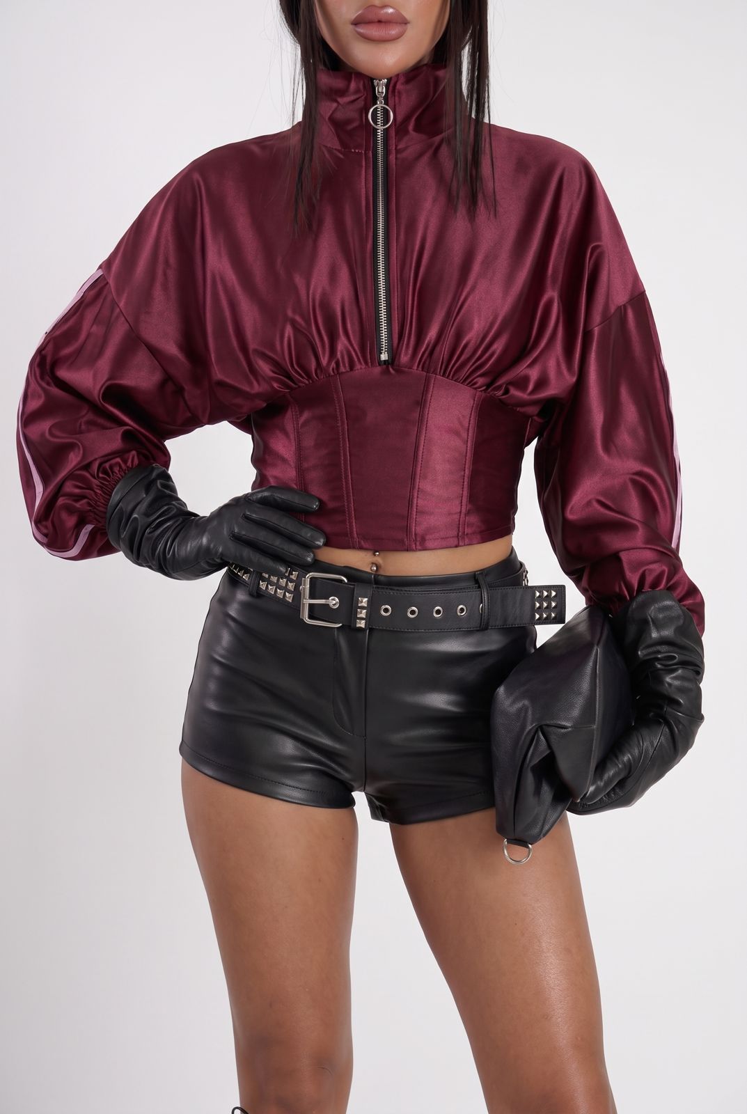 Giacchetto Satin Contour-Cherry Red