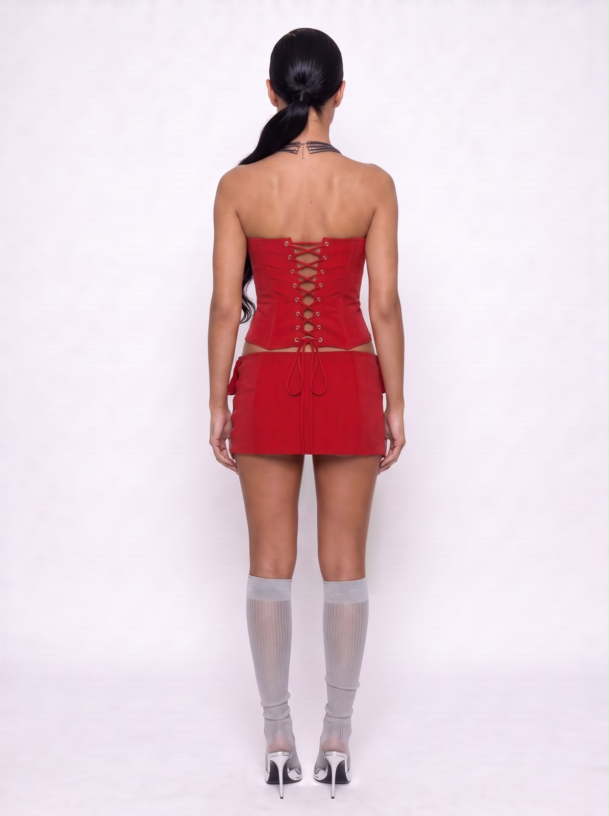 Conjunto de dos piezas Trouble Maker-Rojo