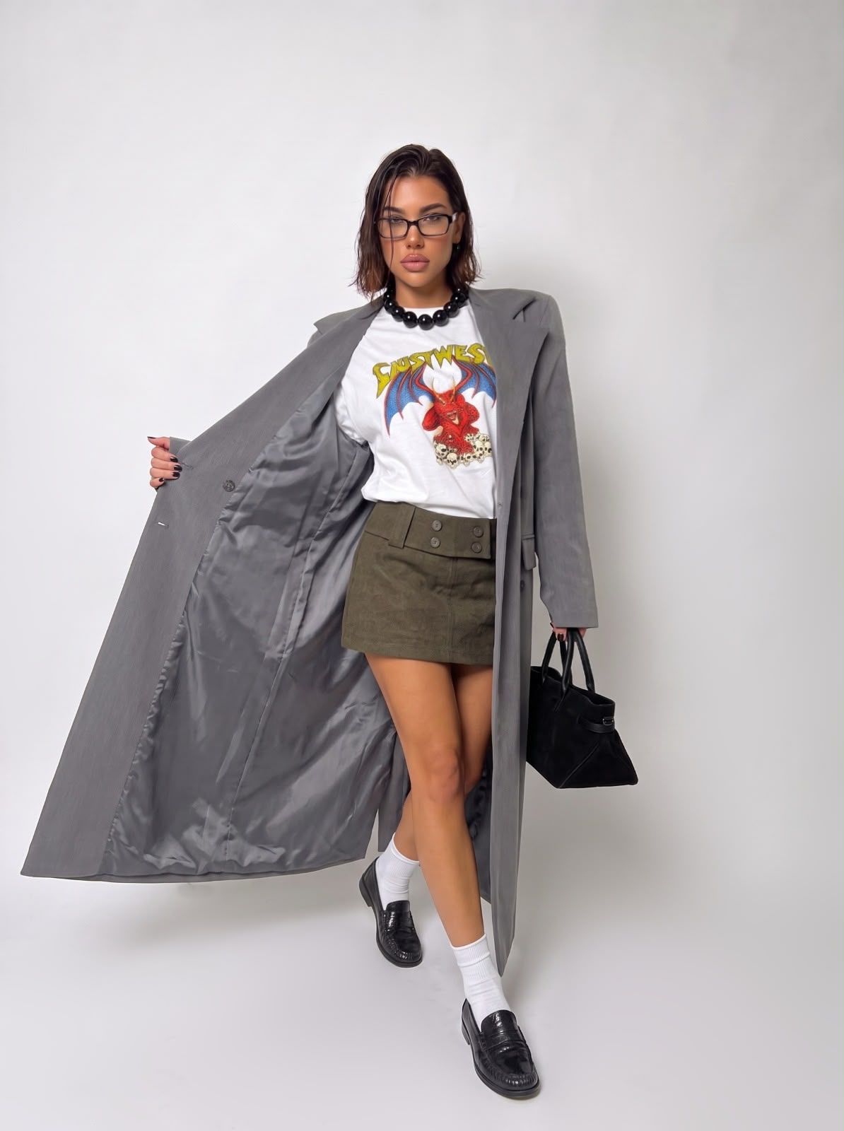 Blazer Long Shape-Grey
