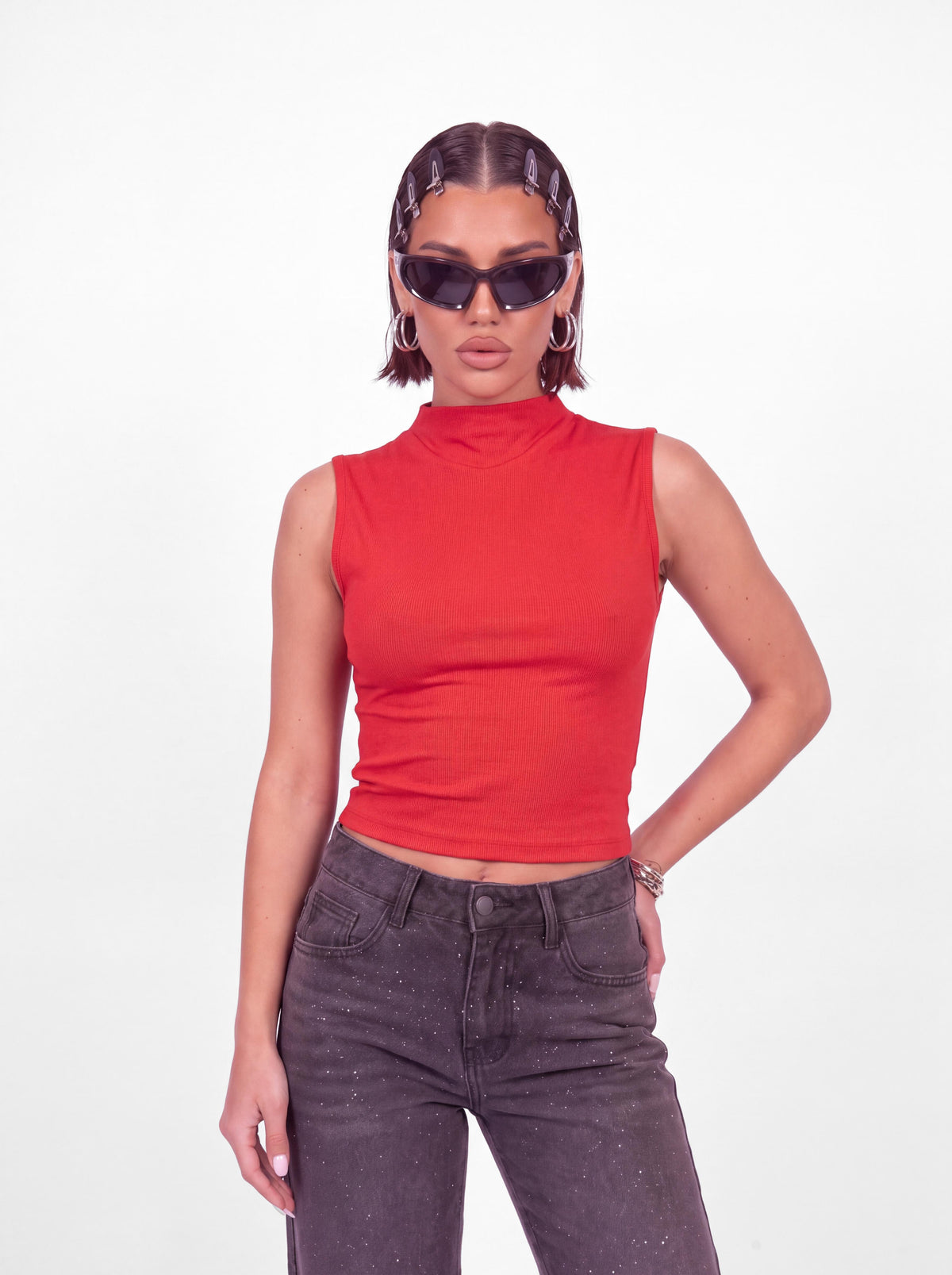 Top de tirantes Willow-Rojo