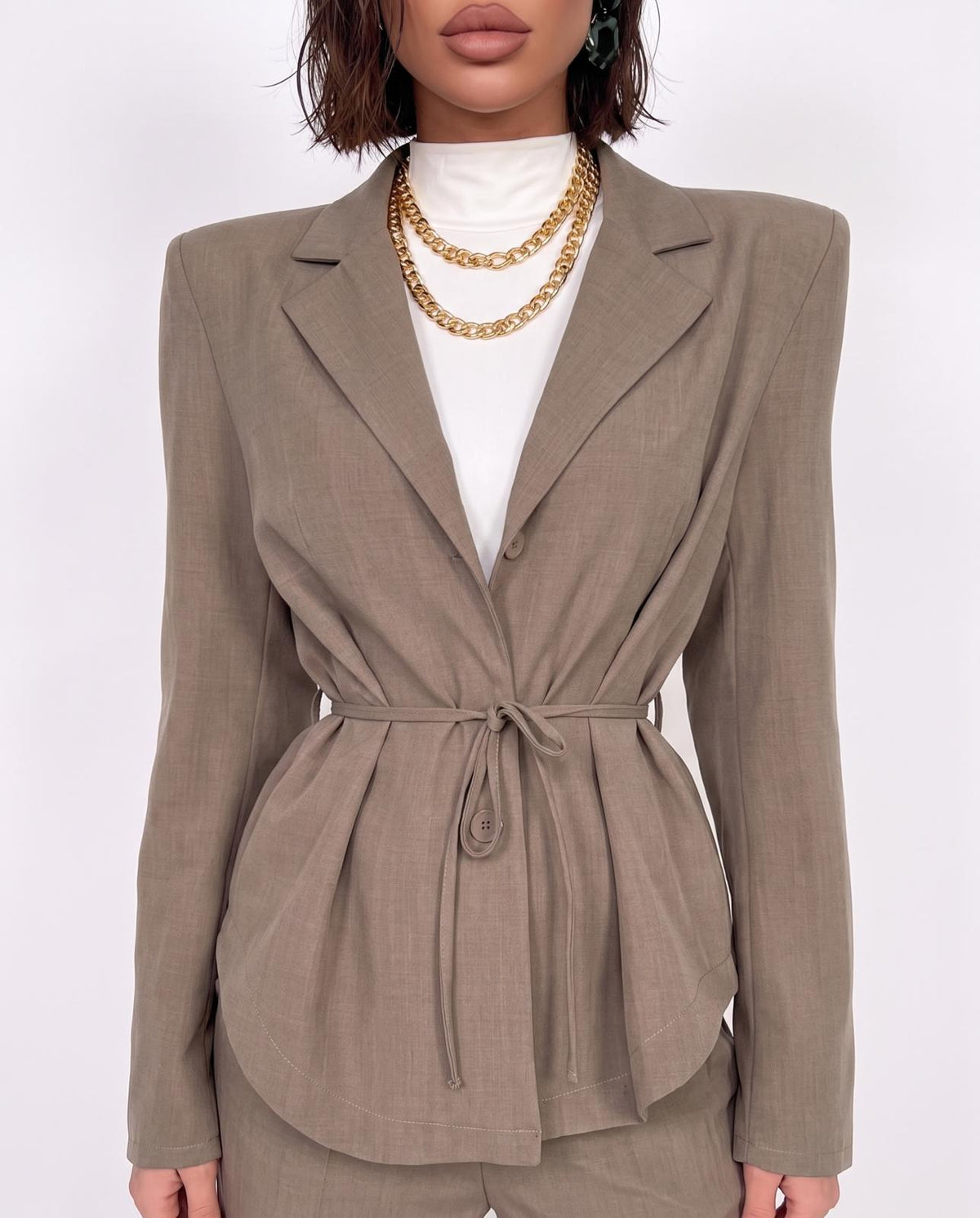 Coord Set Slim Line-Tortora