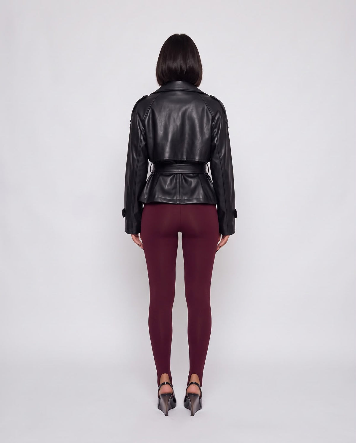 Leggings Foot Loop-Cherry Red