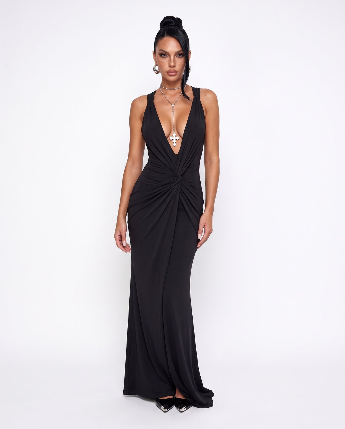 Abito V Long-Black