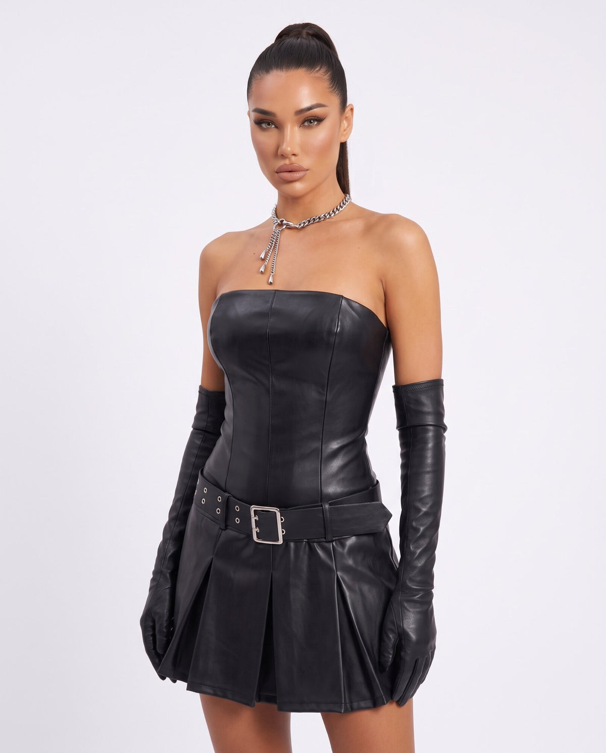 Abito Leather Belt-Black