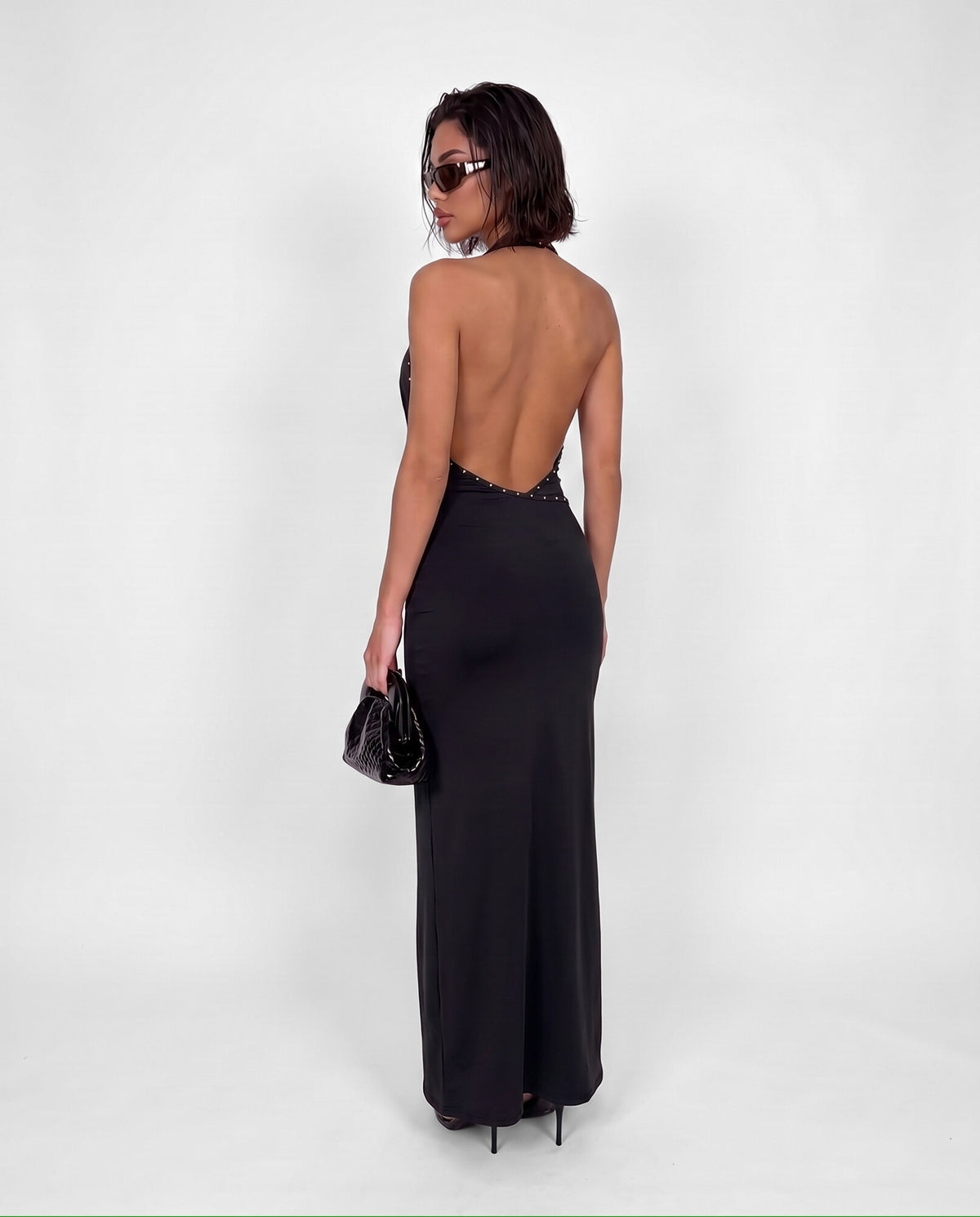 Abito Studded Maxi-Black