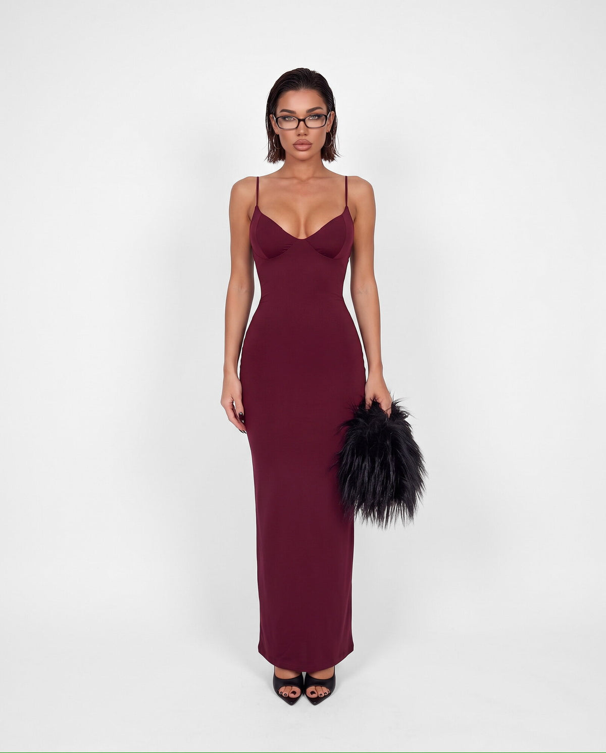 Abito Long Essential-Cherry Red
