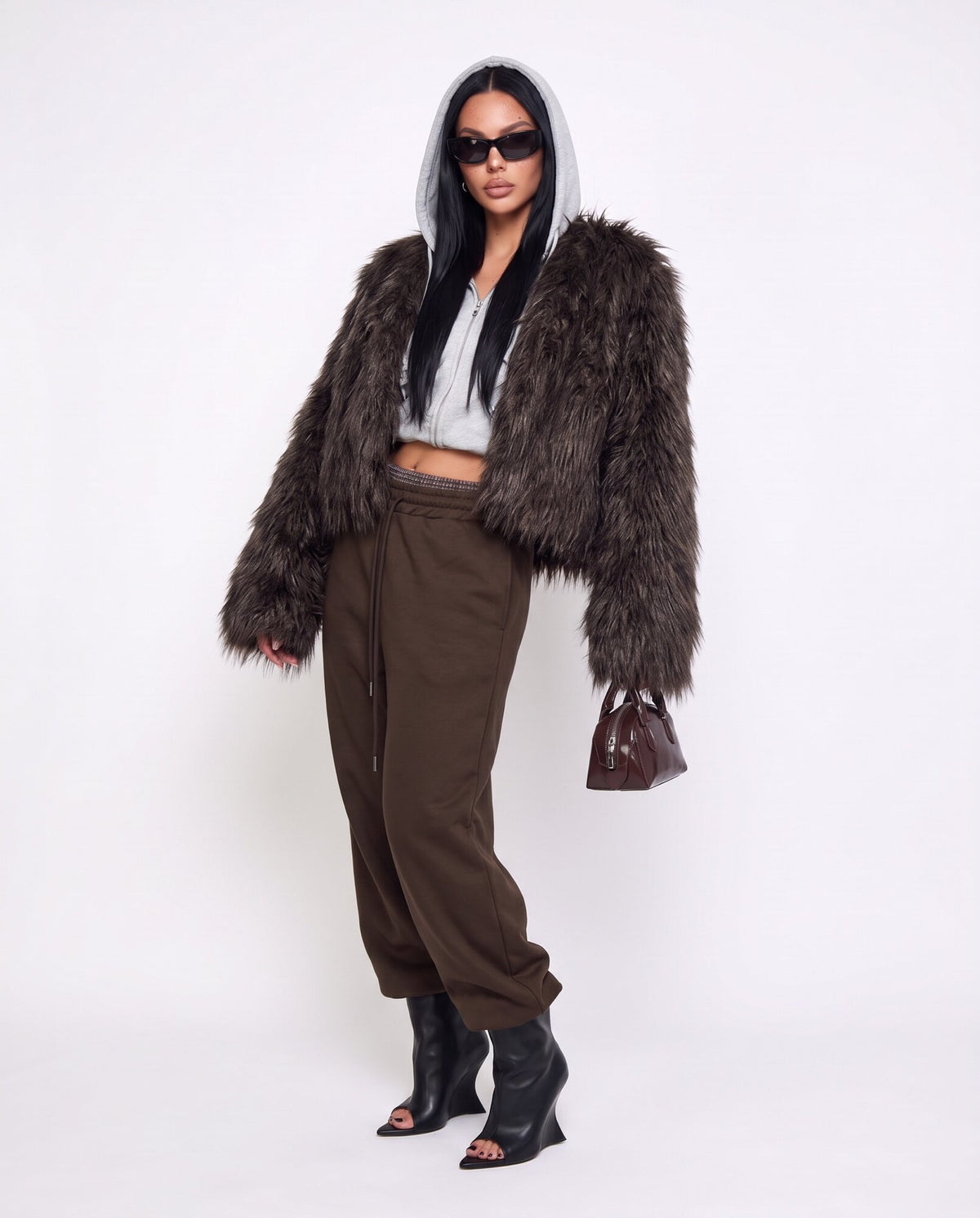 Total Look Fluffy Check