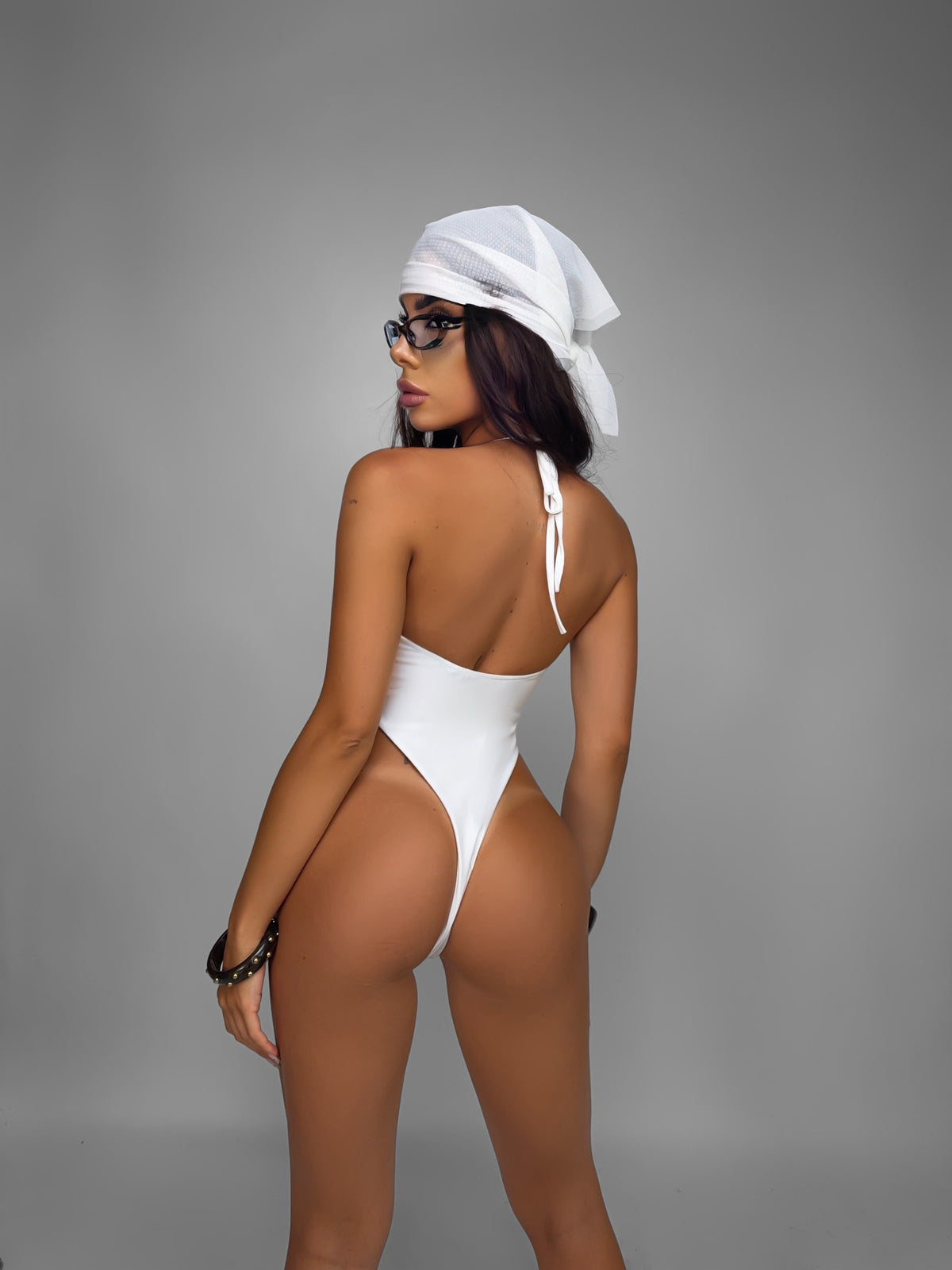Set 2 Pezzi Costume+Bandana Grace-White