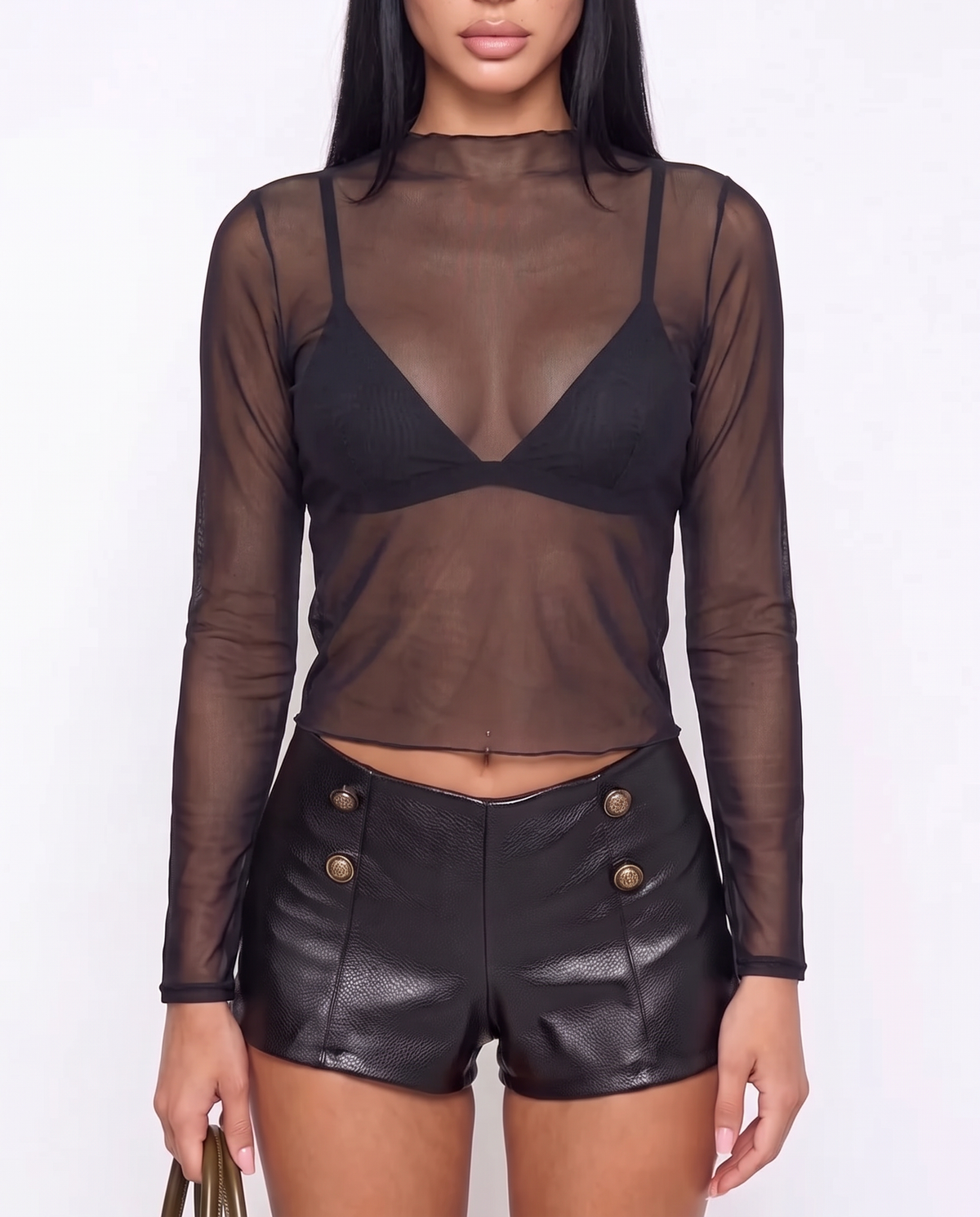 Maglia Sheer Mesh-Black